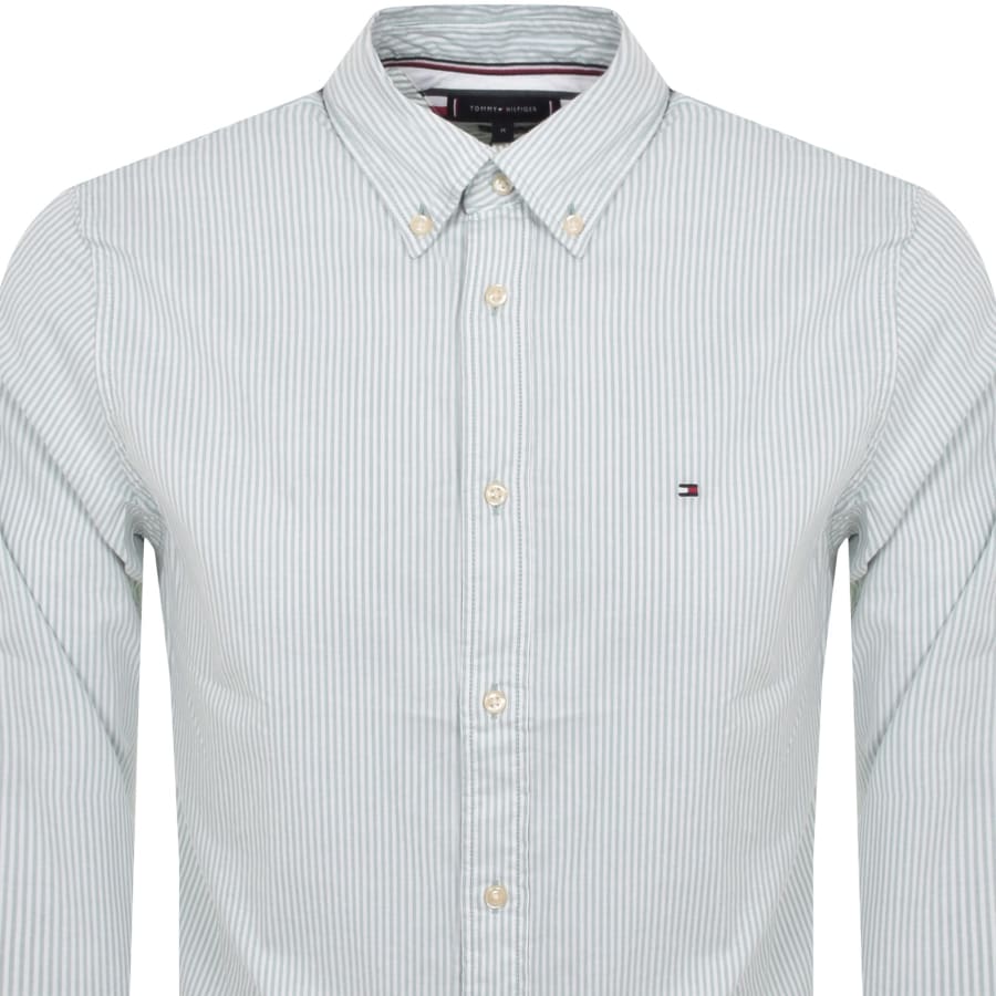 Tommy Hilfiger Long Sleeve Flex Poplin Shirt GreenTommy Hilfiger Long Sleeve Flex Poplin Shirt Green Male Medium